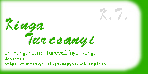 kinga turcsanyi business card